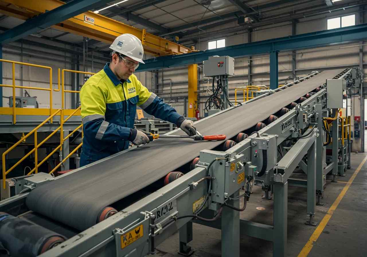 Tipuri de benzi transportoare: Ghid complet pentru industrie și agricultură 2 Tipuri de benzi transportoare: Ghid complet pentru industrie și agricultură - 2. Intretinerea si mentenanta benzilor transportoare